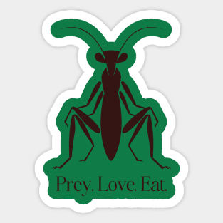 Pray, Love, Eat Sticker